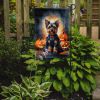 Yorkshire Terrier Yorkie Puppy Halloween Garden Flag Mailbox Decorative Yard Banner Outside Patio Artwork for Flower Beds, Garden Size, Multicolor