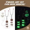 Glow in the Dark Marshmallow Roasting Sticks - Set of 4 Rotating Smores Sticks - Telescoping Extra Long Marshmallow Sticks for Fire Pit, Campfire & Bo