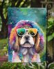 Shih Tzu Hippie Dawg Garden Flag Mailbox Flag Decorative Yard Flag Banner Outside Patio Artwork Yard Flower Beds, Garden Size, Multicolor