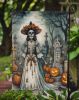 La Catrina Skeleton Spooky Halloween Garden Flag Mailbox Flag Decorative Yard Flag Banner Outside Patio Artwork Yard Flower Beds, Garden Size
