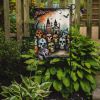 Calaveras Sugar Skulls Spooky Halloween Garden Flag Mailbox Flag Decorative Yard Flag Banner Outside Patio Artwork Yard Flower Beds, Garden Size