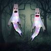 2-Pack Lighted Halloween Ghost Windsocks – 47-Inch Hanging Outdoor Decorations