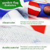 Combo Pack Garden Flag Stand Black 36 x 16 in & Garden Flag 12x18 in Patriotic Decoration Home Birdhouse Double-Sided Blockout Fabric