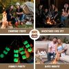 Glow in the Dark Marshmallow Roasting Sticks - Set of 4 Rotating Smores Sticks - Telescoping Extra Long Marshmallow Sticks for Fire Pit, Campfire & Bo