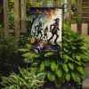 Zombies Spooky Halloween Garden Flag Mailbox Flag Decorative Yard Flag Banner Outside Patio Artwork Yard Flower Beds, Garden Size, Multicolor
