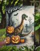 Dinosaurs Spooky Halloween Garden Flag Mailbox Flag Decorative Yard Flag Banner Outside Patio Artwork Yard Flower Beds, Garden Size, Multicolor