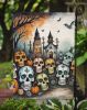 Calaveras Sugar Skulls Spooky Halloween Garden Flag Mailbox Flag Decorative Yard Flag Banner Outside Patio Artwork Yard Flower Beds, Garden Size