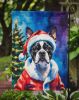 Boston Terrier Christmas Garden Flag Mailbox Decorative Yard Banner Outside Patio Artwork for Flower Beds, Garden Size, Multicolor