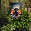 Dachshund Puppy Halloween Garden Flag Mailbox Decorative Yard Banner Outside Patio Artwork for Flower Beds, Garden Size, Multicolor