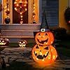 3 Ft Lighted Collapsible Jack-o'-Lantern Decoration with Witch Hat (1 Piece )