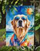 Golden Retriever Summer Beach Time Garden Flag Mailbox Decorative Yard Banner Outside Patio Artwork for Flower Beds, Garden Size, Multicolor