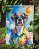Boxer Summer Beach Time Garden Flag Mailbox Decorative Yard Banner Outside Patio Artwork for Flower Beds, Garden Size, Multicolor