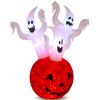 5.9 FT Halloween Inflatable Pumpkin Ghost with LED Lights – Outdoor Yard Decoration