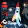 4-Piece LED Halloween Ghost Windsock Decoration Set with Witch Hats