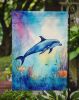 Dolphin Garden Flag Mailbox Flag Decorative Yard Flag Banner Outside Patio Artwork Yard Flower Beds, Garden Size, Multicolor