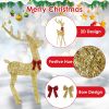 Lighted Christmas Reindeer & Sleigh Decoration with 50 Warm White LED Lights – Indoor & Outdoor Holiday Display