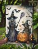 Witches Spooky Halloween Garden Flag Mailbox Flag Decorative Yard Flag Banner Outside Patio Artwork Yard Flower Beds, Garden Size, Multicolor