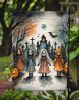 Creepy Dolls Spooky Halloween Garden Flag Mailbox Flag Decorative Yard Flag Banner Outside Patio Artwork Yard Flower Beds, Garden Size, Multicolor