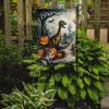 Dinosaurs Spooky Halloween Garden Flag Mailbox Flag Decorative Yard Flag Banner Outside Patio Artwork Yard Flower Beds, Garden Size, Multicolor