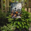 Pet Cemetery Spooky Halloween Garden Flag Mailbox Flag Decorative Yard Flag Banner Outside Patio Artwork Yard Flower Beds, Garden Size, Multicolor