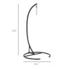 Hanging Hammock Chair Stand Round Base 40.2 x 76.8 Black Sturdy Outdoor Relaxation