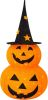 2-Pack Lighted Collapsible Halloween Pumpkins – 3-Foot LED Yard Decorations with 8 Light Modes