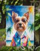 Yorkshire Terrier Summer Beach Time Garden Flag Mailbox Decorative Yard Banner Outside Patio Artwork for Flower Beds, Garden Size, Multicolor