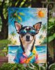 Black & Tan Chihuahua Beach Garden Flag