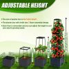2-Pack 44.8" Self-Watering Tomato Planter with Trellis â€“ Heavy-Duty Indoor & Outdoor Raised Garden Box, Built-in Trapezoid Climbing Grid for Tomatoe