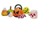 8FT Halloween Inflatable Pumpkins, Eyeballs & Candy Scene with LED Lights – Outdoor Yard Decoration