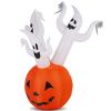 5.9 FT Halloween Inflatable Pumpkin Ghost with LED Lights – Outdoor Yard Decoration