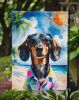 Dachshund Summer Beach Time Garden Flag Mailbox Decorative Yard Banner Outside Patio Artwork for Flower Beds, Garden Size, Multicolor