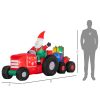9-Foot Inflatable Santa Driving Gift Trailer – Lighted Outdoor Christmas Yard Decoration