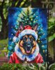 German Shepherd Christmas Garden Flag Mailbox Decorative Yard Banner Outside Patio Artwork for Flower Beds, Garden Size, Multicolor