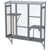 Outdoor Window Catio for 2–3 Cats with Platforms & Scratching Post
