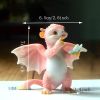 1pc Miniature Fairy Garden Figurines, Cute Resin Dragon Statue, Mini Dragon Reading Figurine, Mini Pink Dragon And Baby Statue, Fairy Garden Decor, Fo