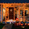 Pre-Lit Pumpkin & Maple Leaf Fall Garland – LED Thanksgiving String Lights (3-Pack)