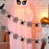Black Spider & Spiderweb Garland – Halloween Hanging Decoration (2, 3, 4 & 5-Piece Sets)