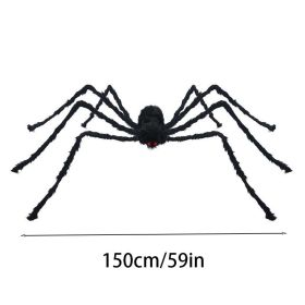 Giant Plush Halloween Spider Decoration | Large Indoor & Outdoor Spider Prop (size: 59.06 Inch)