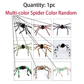 Giant Plush Halloween Spider Decoration | Large Indoor & Outdoor Spider Prop (size: 29.53inch Multi-color)