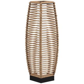 Solar Floor Lamp, Outdoor Rattan Garden Lantern Pathway Light & Decorative Driveway Lighting with Auto On/Off LED Lights for Porch, Yard, Lawn, Courty (title: default title)