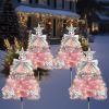 Solar Christmas Tree Pathway Lights – 4-Pack Outdoor LED Holiday Decorations