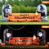 12FT Giant Halloween Ghost Inflatable | Rotating 3-Color Flame LED Yard Decoration