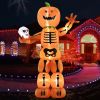 12FT Giant Halloween Ghost Inflatable | Rotating 3-Color Flame LED Yard Decoration