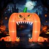 12FT Giant Halloween Ghost Inflatable | Rotating 3-Color Flame LED Yard Decoration