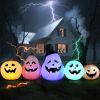 12FT Giant Halloween Ghost Inflatable | Rotating 3-Color Flame LED Yard Decoration
