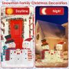 3-Piece Lighted Snowman Family Christmas Yard Decoration – Warm White LED Outdoor Holiday Display