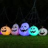 12FT Giant Halloween Ghost Inflatable | Rotating 3-Color Flame LED Yard Decoration