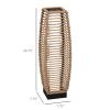 Solar Floor Lamp, Outdoor Rattan Garden Lantern Pathway Light & Decorative Driveway Lighting with Auto On/Off LED Lights for Porch, Yard, Lawn, Courty