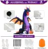 12FT Giant Halloween Ghost Inflatable | Rotating 3-Color Flame LED Yard Decoration